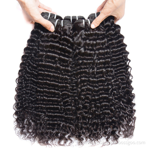 SPARK Wholesale Deep Wave Hair Extensions,10A Peruvian Virgin Remy Hair Bundles,100% Real Hair Extension for Black Women